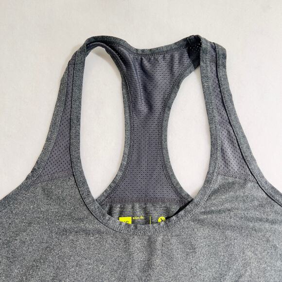 Xersion Performance Workout Top Woman's XS Slim Fit Grey Racer Back Straps Tank - Picture 2 of 11